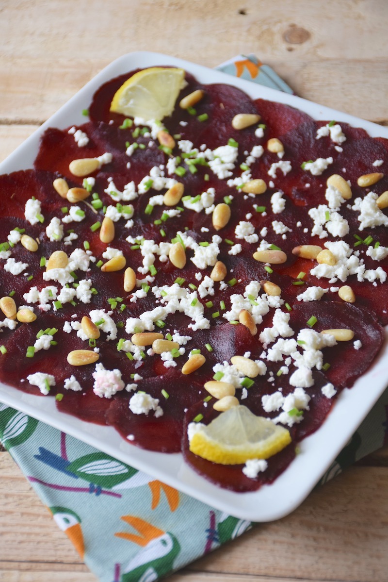 Carpaccio de betteraves au chèvre