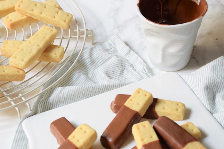Biscuits shortbreads chocolat lait
