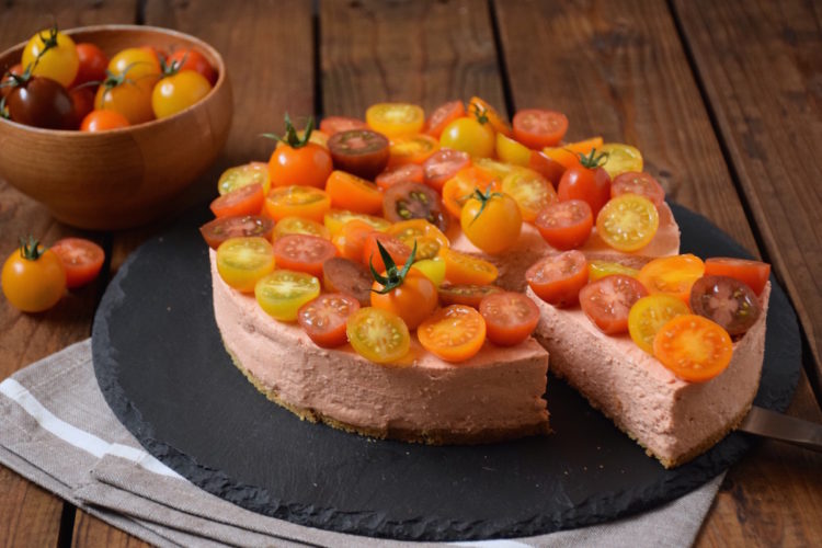 Cheesecake salé aux tomates cerises