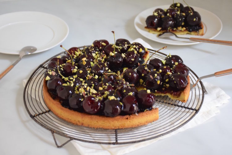 Tarte cerise pistache