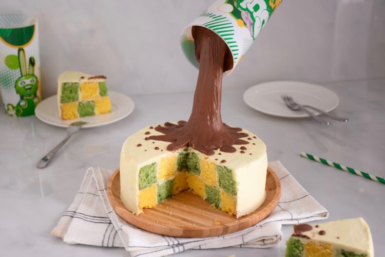 gravity cake gâteau damier