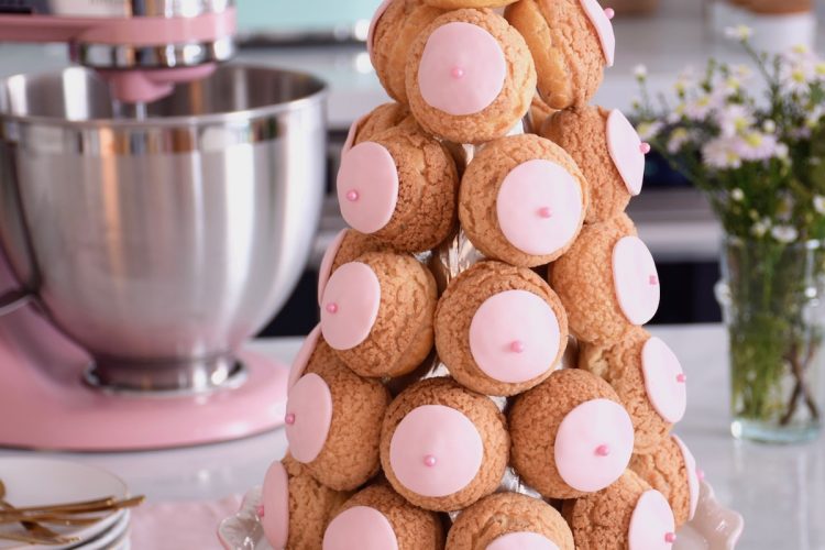 Pyramide de choux, crémeux framboise