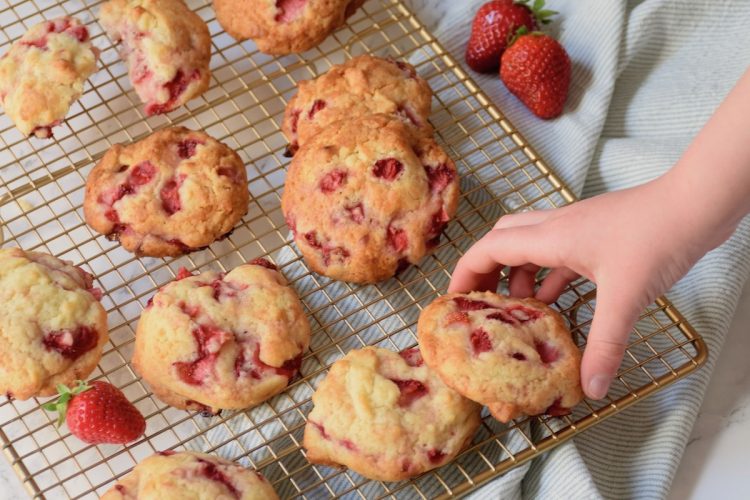 Biscuits fraises fraîches