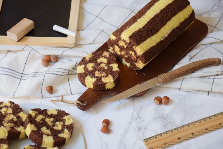 Gâteau roulé bicolore