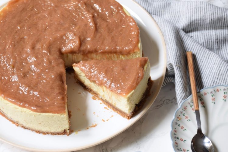 Cheesecake compote de rhubarbe